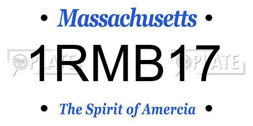 1RMB17 Massachusetts License Plate