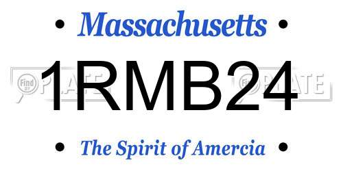 1RMB24 Massachusetts License Plate