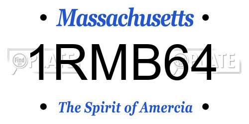 1RMB64 Massachusetts License Plate