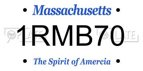 1RMB70 Massachusetts License Plate