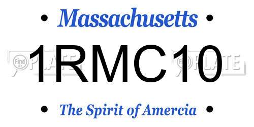 1RMC10 Massachusetts License Plate