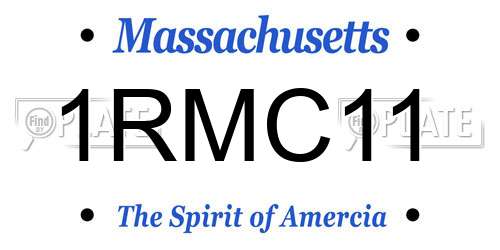 1RMC11 Massachusetts License Plate