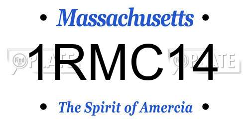 1RMC14 Massachusetts License Plate