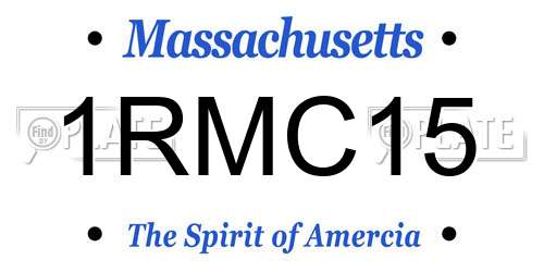 1RMC15 Massachusetts License Plate