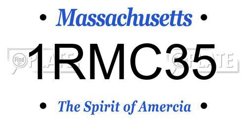 1RMC35 Massachusetts License Plate