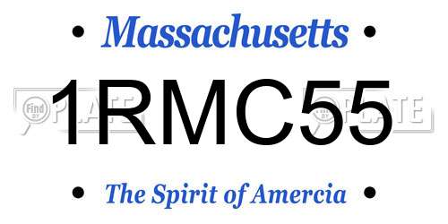 1RMC55 Massachusetts License Plate