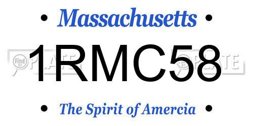 1RMC58 Massachusetts License Plate
