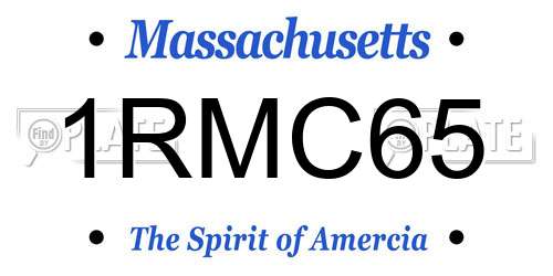1RMC65 Massachusetts License Plate