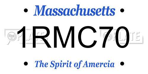 1RMC70 Massachusetts License Plate