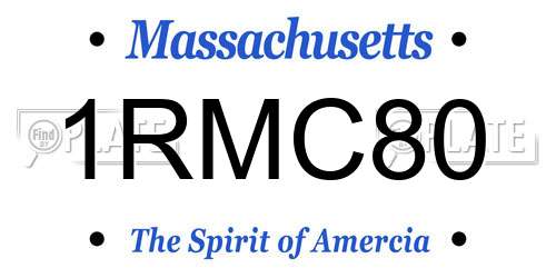 1RMC80 Massachusetts License Plate