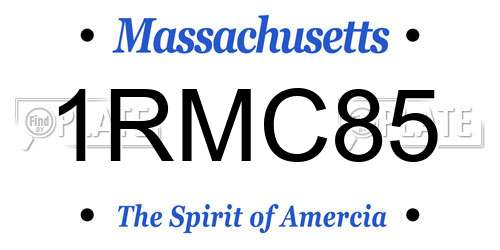 1RMC85 Massachusetts License Plate