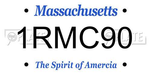1RMC90 Massachusetts License Plate
