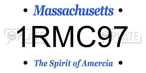 1RMC97 Massachusetts License Plate