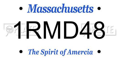 1RMD48 Massachusetts License Plate