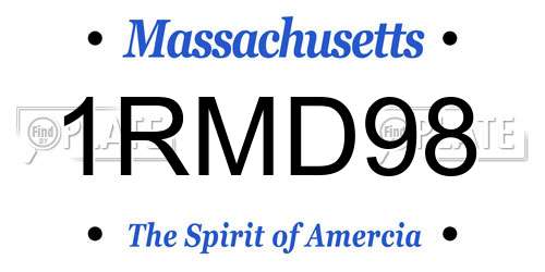 1RMD98 Massachusetts License Plate