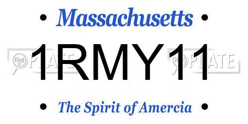 1RMY11 Massachusetts License Plate