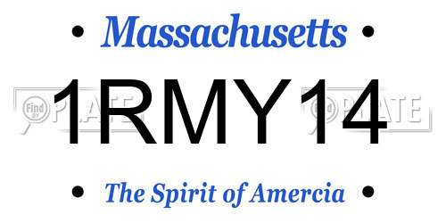 1RMY14 Massachusetts License Plate