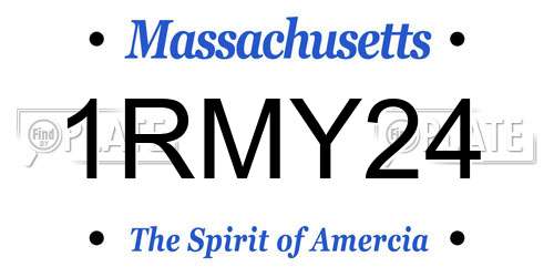 1RMY24 Massachusetts License Plate