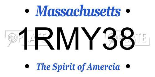 1RMY38 Massachusetts License Plate