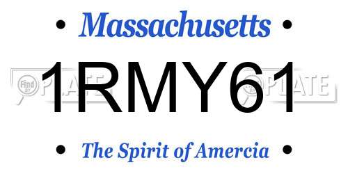 1RMY61 Massachusetts License Plate