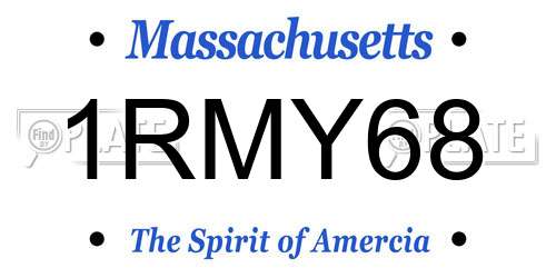 1RMY68 Massachusetts License Plate