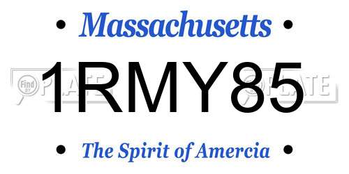 1RMY85 Massachusetts License Plate