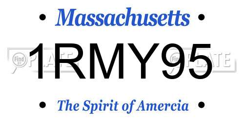 1RMY95 Massachusetts License Plate