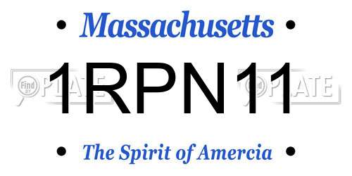 1RPN11 Massachusetts License Plate