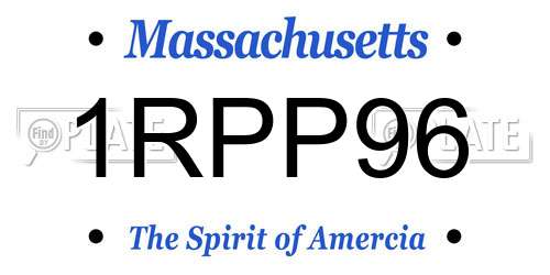 1RPP96 Massachusetts License Plate
