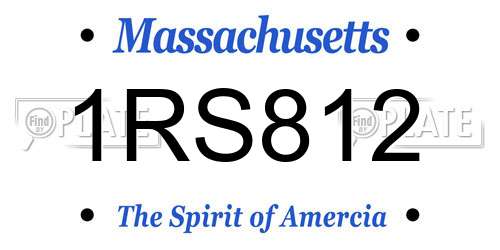 1RS812 Massachusetts License Plate
