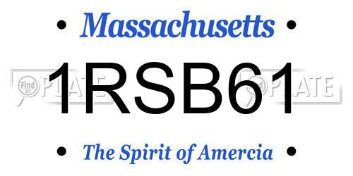 1RSB61 Massachusetts License Plate