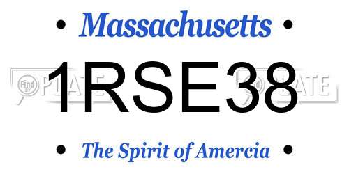 1RSE38 Massachusetts License Plate