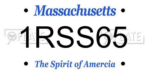 1RSS65 Massachusetts License Plate