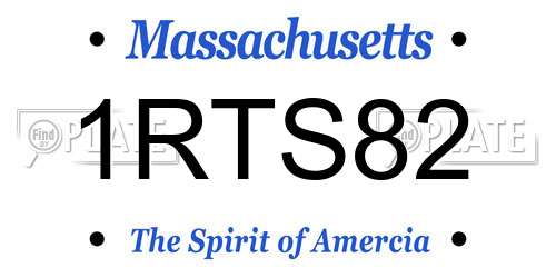 1RTS82 Massachusetts License Plate