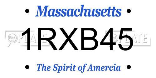 1RXB45 Massachusetts License Plate