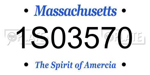 1S03570 Massachusetts License Plate