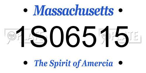 1S06515 Massachusetts License Plate