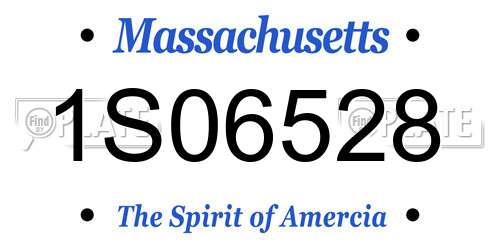 1S06528 Massachusetts License Plate