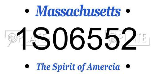1S06552 Massachusetts License Plate