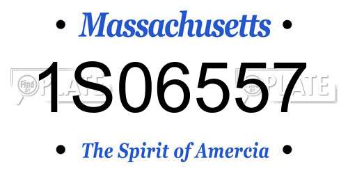 1S06557 Massachusetts License Plate