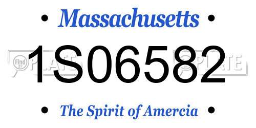 1S06582 Massachusetts License Plate