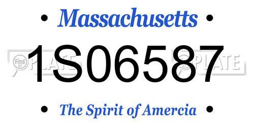 1S06587 Massachusetts License Plate