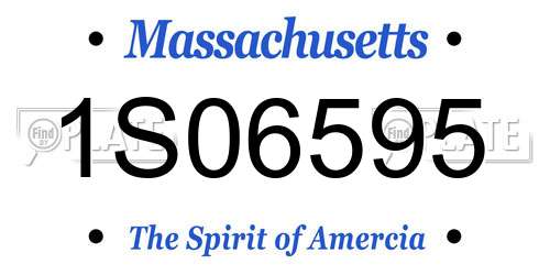 1S06595 Massachusetts License Plate