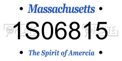 1S06815 Massachusetts License Plate