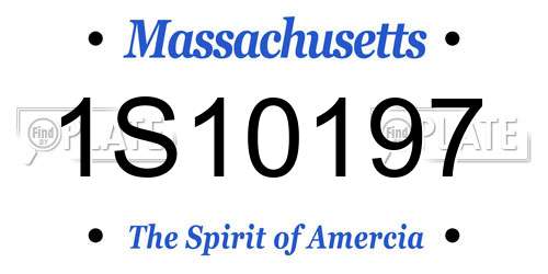 1S10197 Massachusetts License Plate