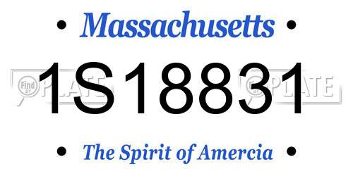 1S18831 Massachusetts License Plate