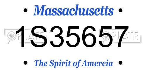1S35657 Massachusetts License Plate