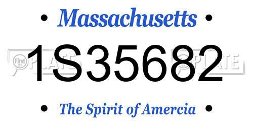 1S35682 Massachusetts License Plate