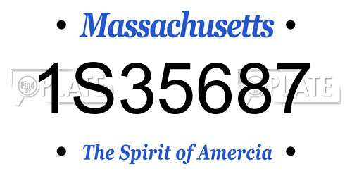 1S35687 Massachusetts License Plate