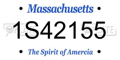 1S42155 Massachusetts License Plate